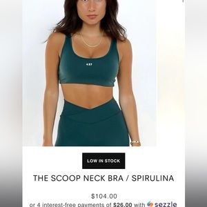 437 SCOOP NECK BRA SPIRULINA